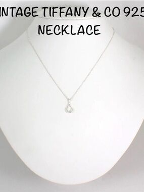 Tiffany & Co. Sterling Silver Teardrop Necklace - Silver- Authentic